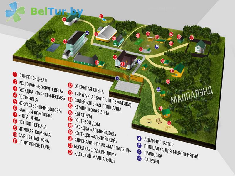 Rest in Belarus - recreation center Country club Festivalnyi - Scheme of territory