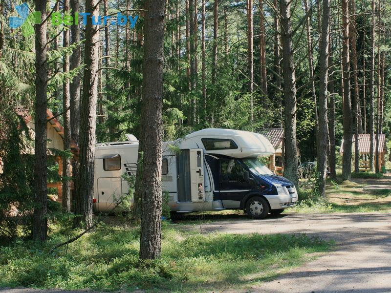 Rest in Belarus - camping Naroch kemping - Parking lot