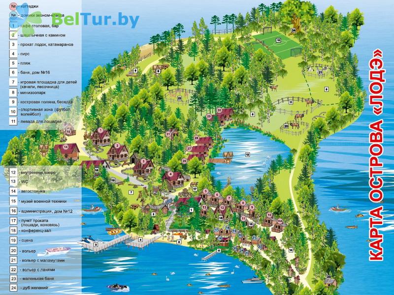 Rest in Belarus - boarding house LODE - Scheme of territory