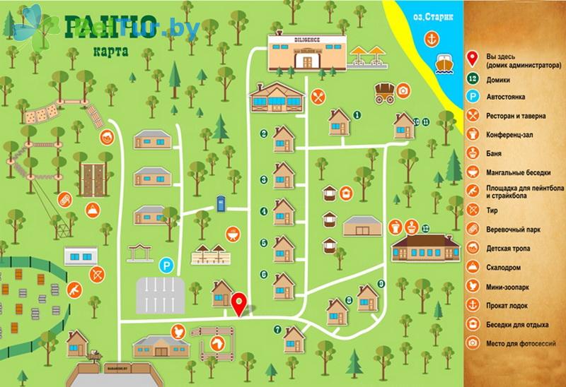 Rest in Belarus - hotel complex Rancho - Scheme of territory