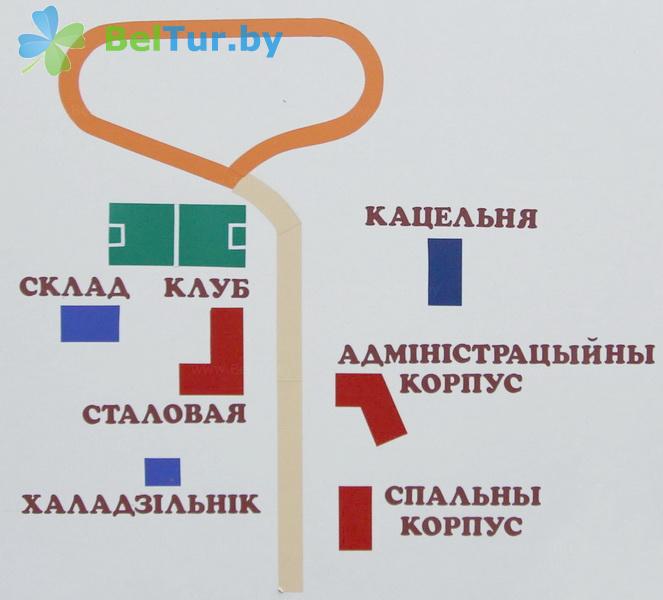 Rest in Belarus - recreation center Lesnaya polyana - Scheme of territory